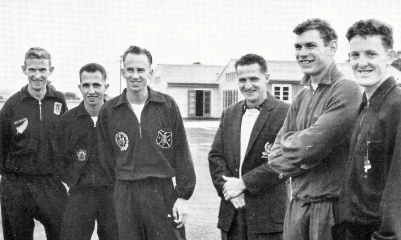 Arthur Lydiard with five of his athletes