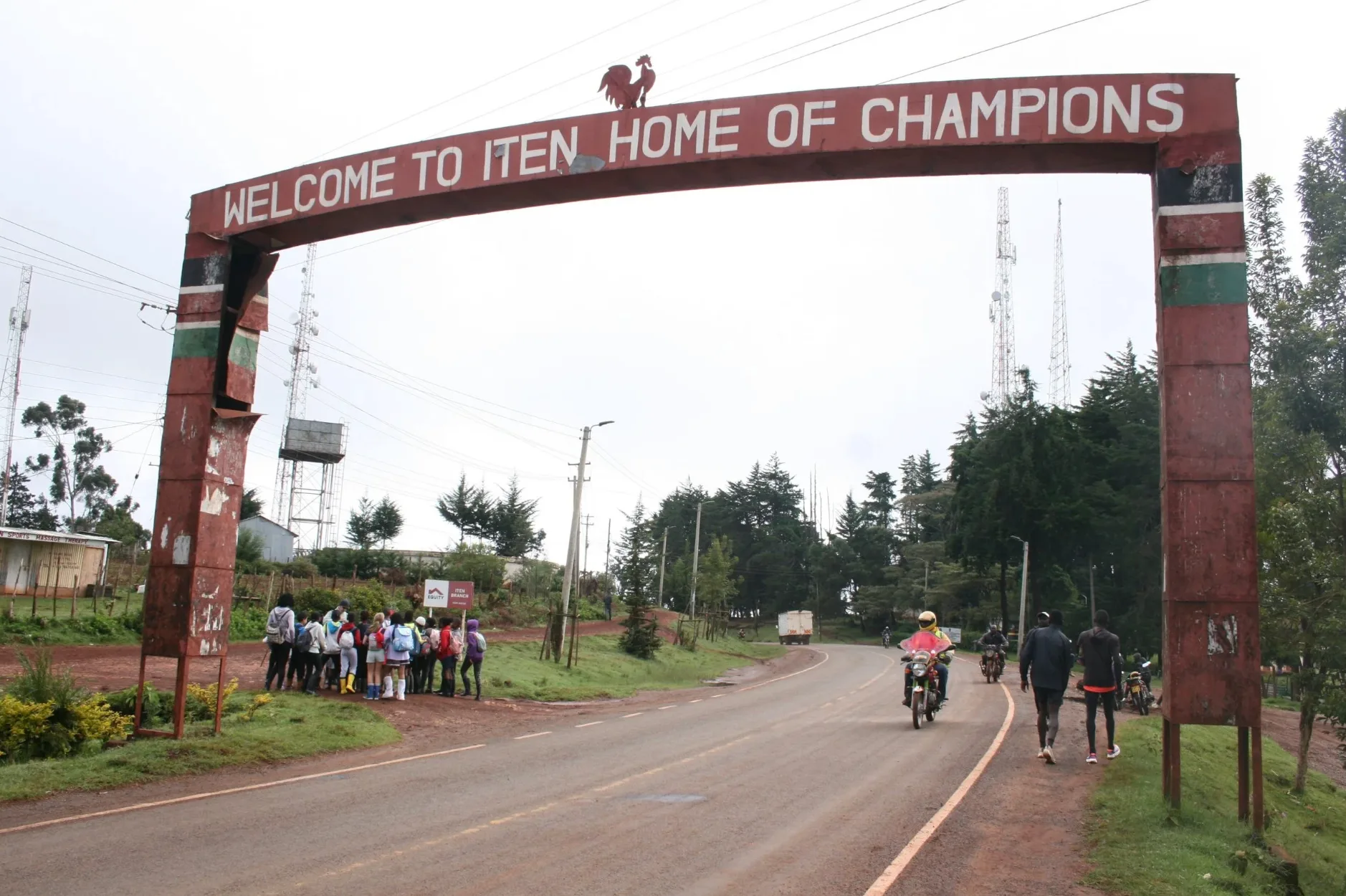 The entrance to Iten, Kenya