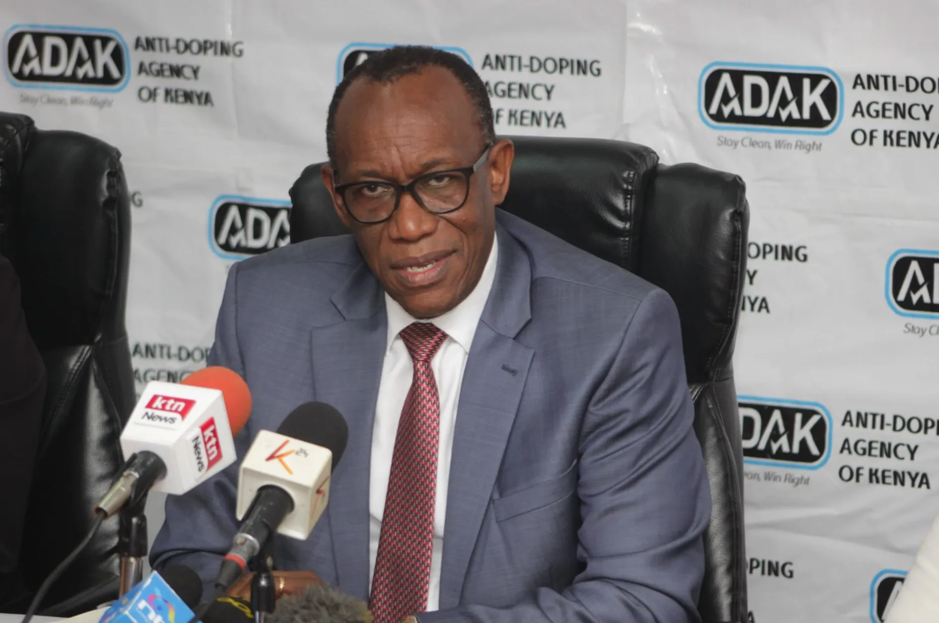 Daniel Makdwallo at a press conference